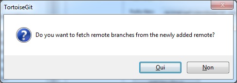 Do you want to fetch remote branchhes from the newly added remote